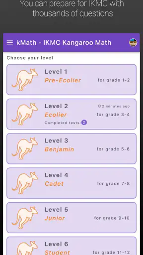 kMath - IKMC Kangaroo Math screenshot