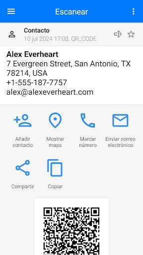 Lector de código QR screenshot