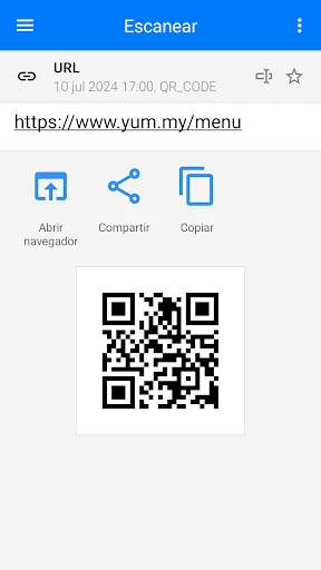 Lector de código QR screenshot