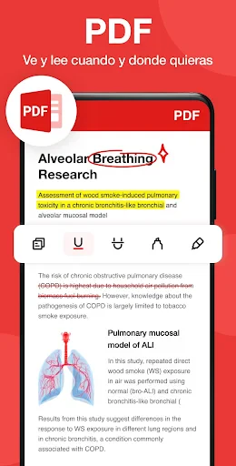 Lector de documentos: PDF,Word screenshot