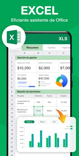 Lector de documentos: PDF,Word screenshot