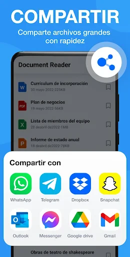 Lector de documentos: PDF,Word screenshot