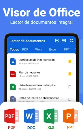 Lector de documentos: PDF,Word screenshot