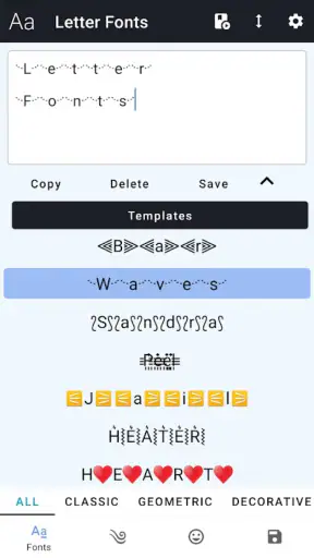 Letras Bonitas - Fuentes Guays screenshot