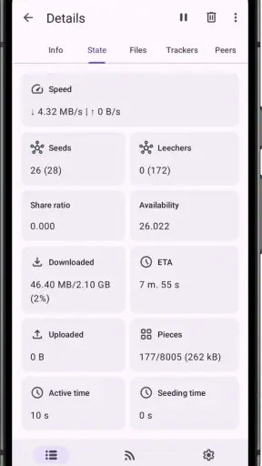 LibreTorrent screenshot