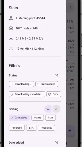 LibreTorrent screenshot