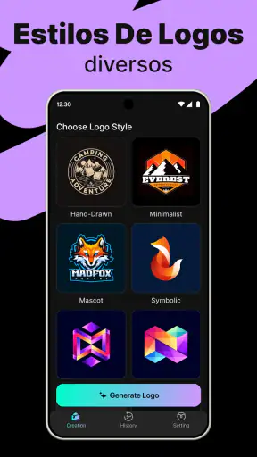 Logo Maker - Diseño IA screenshot