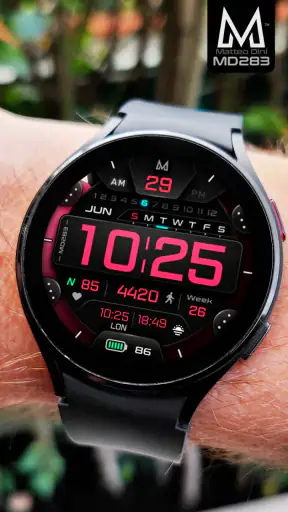 MD283 3D Digital watch face screenshot