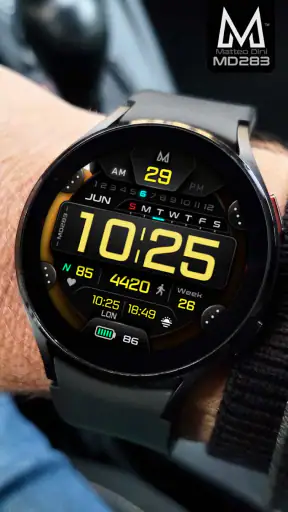 MD283 3D Digital watch face screenshot