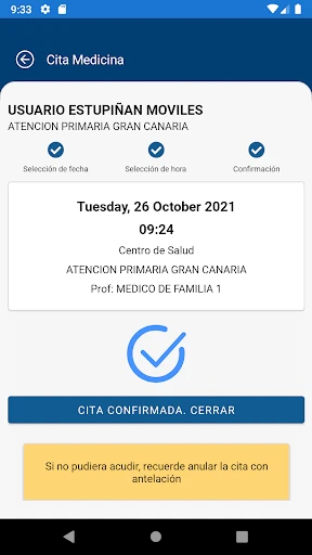 miCita previa screenshot