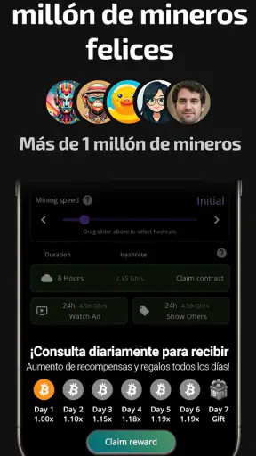 Minería de Bitcoin (Minero) screenshot