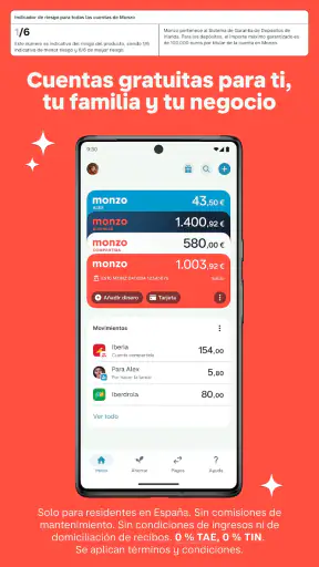 Monzo: Banco Móvil y Finanzas screenshot