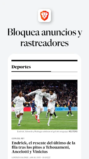 Navegador web privado Brave screenshot