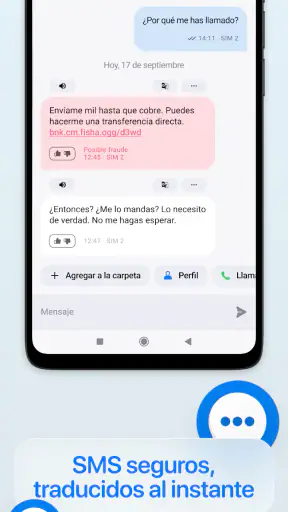 Nombre de la persona que llamó screenshot