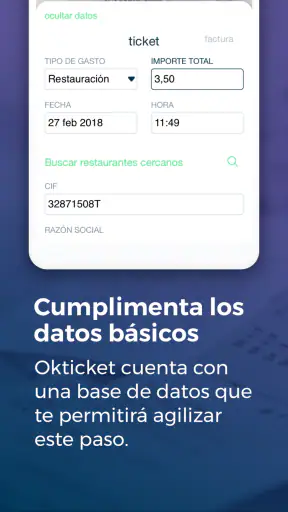 Okticket - Notas de Gastos screenshot