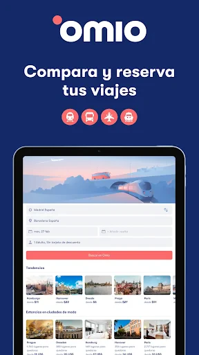Omio: Reserva tren, bus, vuelo screenshot