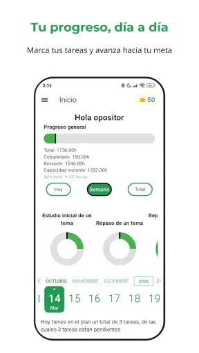 OpositApp screenshot