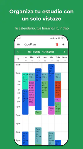 OpositApp screenshot