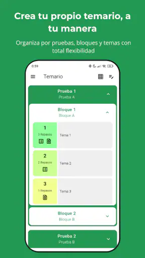 OpositApp screenshot