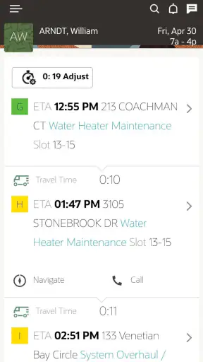 Oracle Field Service screenshot