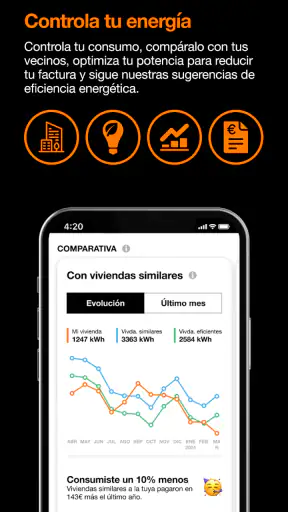Orange Energía — Clientes screenshot