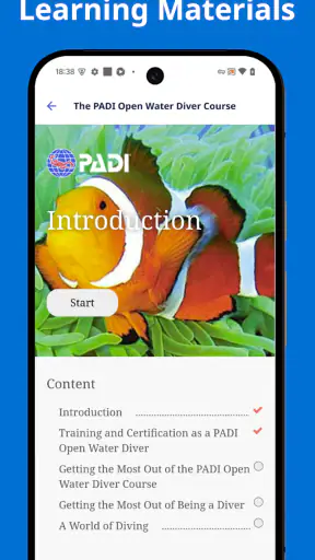 PADI screenshot