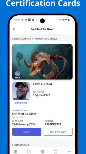 PADI screenshot