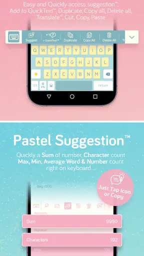 Pastel Keyboard Themes Color screenshot