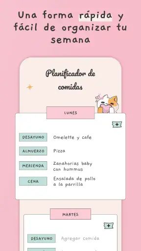 Planificador de menú semanal screenshot