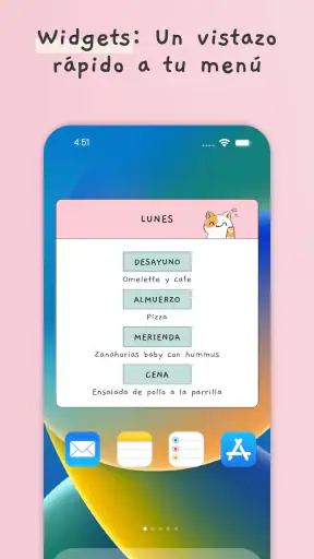 Planificador de menú semanal screenshot