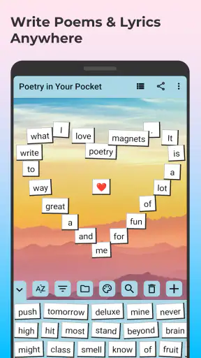 Poetry Magnets: Poems & Lyrics screenshot