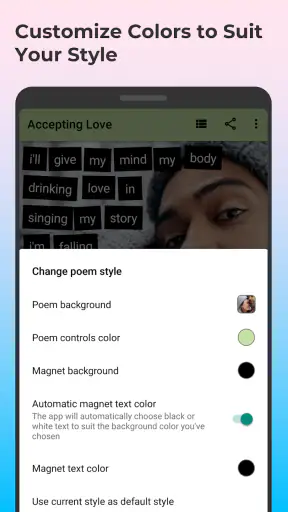 Poetry Magnets: Poems & Lyrics screenshot