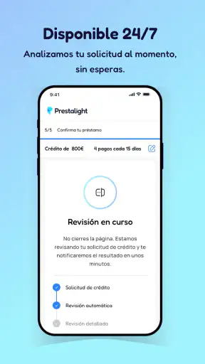 Prestalight-préstamos rápidos screenshot