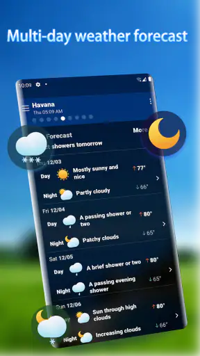 Previsión meteorológica screenshot