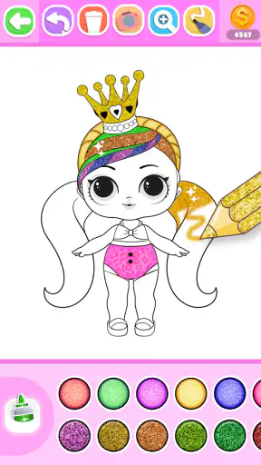 Colorear Princesas con Brillo screenshot