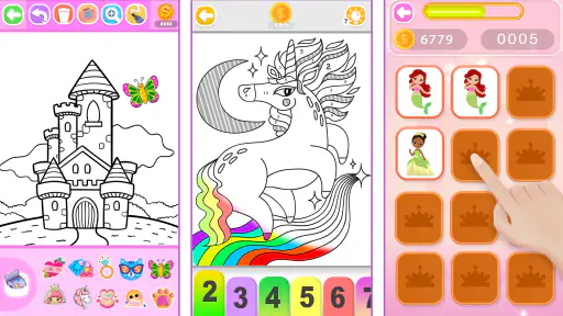 Colorear Princesas con Brillo screenshot