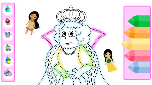 Colorear Princesas con Brillo screenshot