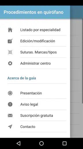 Procedimientos en quirófano screenshot