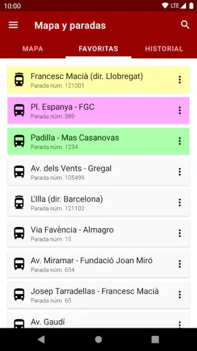 Próximo bus Barcelona screenshot