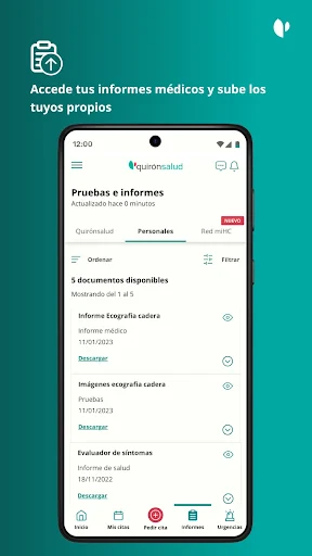 Quirónsalud screenshot