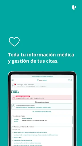 Quirónsalud screenshot