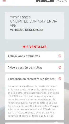 RACE SOS Asistencia screenshot