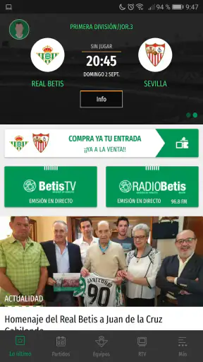 Real Betis Balompié screenshot