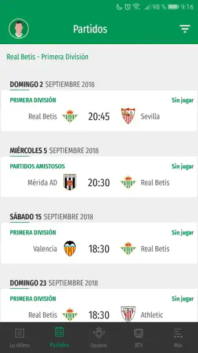 Real Betis Balompié screenshot