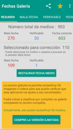 Recuperar galería ordenación screenshot