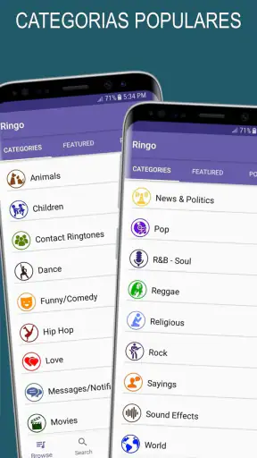 Ringo Tonos y Notificaciones screenshot