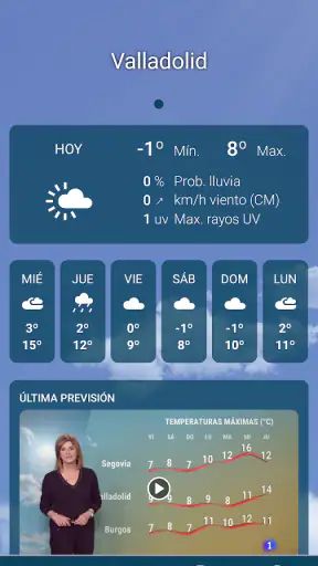 RTVE el Tiempo screenshot
