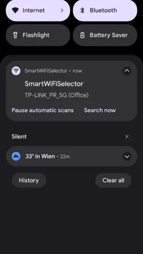 SmartWiFiSelector: strong WiFi screenshot