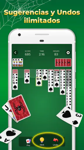 Spider Solitaire, Solitario screenshot