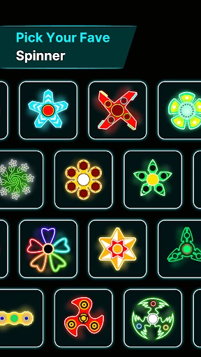 Spinner de dedo: Arte glow screenshot